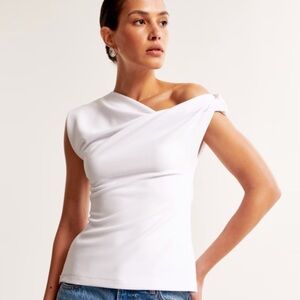 Abercrombie & Fitch Off-White Strapless Top